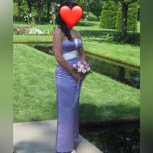 Purple satin dress, size 2, worn once - no brand